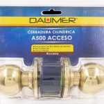 CERRADURA POMO CILIND. ACCESO A-500 DAUMER BLISTER US3 BRONCE BRILLANTE