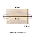 TABLA RUSTICA CON HERRADURAS PARRILLERO 40x26x1,8CM GRILLTECH - Imagen 3