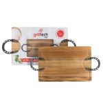 TABLA RUSTICA CON HERRADURAS EXPERTO 45x30x2CM GRILLTECH