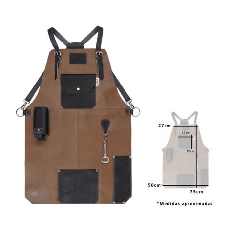 410901951.jpg PECHERA CUERO ASADOR MASTER BROWN GRILLTECH - Imagen 1