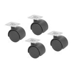 RUEDA 40 MM o 1 1/2 Pulgadas C/BASE PACK 4 unidades