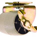 RUEDA CAMA NYLON BLANCO C/PLACA Y FRENO