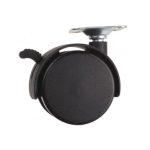 RUEDA PLASTICA C/PLACA TIPO YO-YO C/FRENO 50 MM NYLON