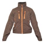 CASACA CORTAVIENTO EJECUTIVA CAFE CON APLICACIONES NARANJA NATIVA