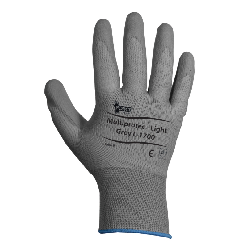 53000255.jpg Guante MultiProtec.Flex Light . PU. Grey, L-1700, Talla 8 (PAR) - Imagen 1