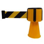 CINTA RETRÁCTIL PARA  CONOS  AMARILLO/NEGRO  3 metros.