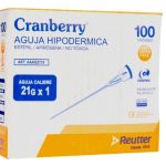 AGUJA HIPODÉRMICA 21G X 1 CAJA 100 UN. CRANBERRY