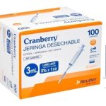 JERINGA LUER LOCK 3CC 21G X 1 1/2 CJX100 CRANBERRY