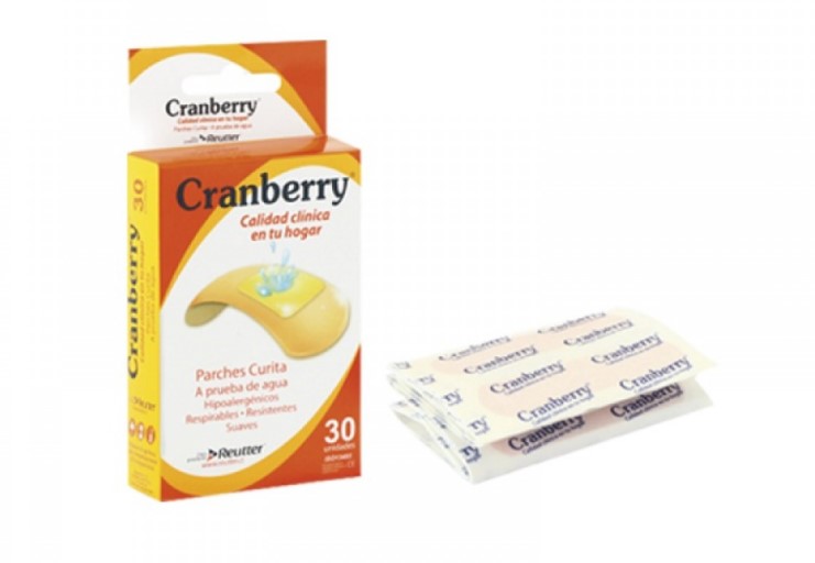 AAPARCHE.jpg PARCHE CURITA RESISTENTE AL AGUA HIPOALERGENICO CRANBERRY X30 UN - Imagen 1