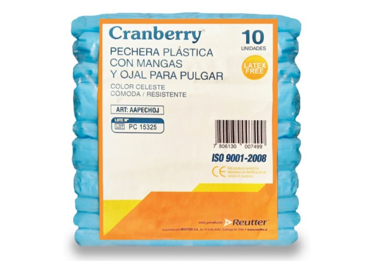 AAPECHOJ.jpg PECHERA PLASTICA CRANBERRY - BOLSA 10 UN. - Imagen 1