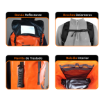 Bolso Porta Equipos Kbeen Heavy Duty 45L color negro reforzado